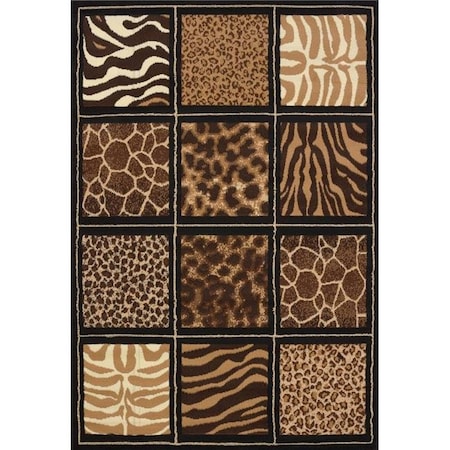 United Weavers United Weavers 910 03450 58 5 ft. 3 in. x 7 ft. 2 in. Legends Safari Square Area Rug; Multicolor 910 03450 58